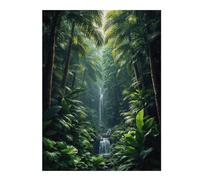 Lost Paradise Hidden Jungle Waterfall Jigsaw Puzzle for Adults, 500 Piece