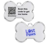 Lost Paws QR Code Smart Collar Tag | Free Microchip Registration Included | No Monthly Subscription Fee | Create a Digital Portfolio for Your Pet | Alerts Sent If Lost and Then Found