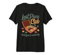 Lost Piece Club Jigsaw Puzzle Solver Puzzler Graphic Premium T-Shirt