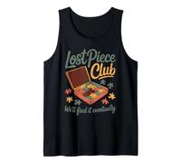 Lost Piece Club Jigsaw Puzzle Solver Puzzler Graphic Tank Top