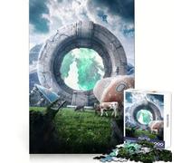 Lost Portal Jigsaw Puzzle 1000 Piece for Adults Mind Exercise Stress Relief Family Play Birthday Idea (38x26cm)
