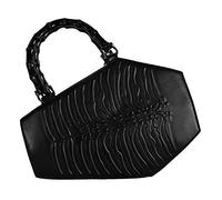 Lost Queen Women's Black Amaranth Embossed Coffin Bag