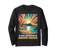 Lost Return Tropical Waikiki Honolulu Hawaii Island Waikiki Long Sleeve T-Shirt