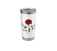 Lost Soul Rose Butterfly Aesthetic Design Stainless Steel Insulated Tumbler