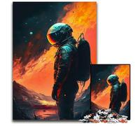 Lost Space Astronaut 1000Pc Adults Jigsaw Puzzle cardboard Jigsaw Puzzles Fun at Home Activities, Birthday Present, Travel Gifts 26X38CM/10.23x14.96inch