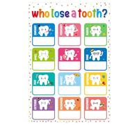 Lost Tooth Club Set - Fun Educational Charts for Classroom Decor, Laminated Learning Posters for Kindergarten & Elementary School, Nurse Office Back to School Supplies(Framed,12x18inch(30x45cm))