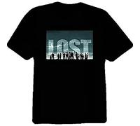 Lost TV Shows Television Series T Shirt Design Tshirt Printing Tee Shirt Black