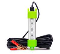 LOSTCAT 18W 45W DC 12V Green IP68 Aluminum High Power LED Fish Attracting Bait Submersible Underwater Fishing Light (18w, 5m Wire, Clamps, Green)