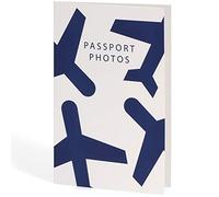 LOSTRONAUT Passport Photo Holders - 150 Pack, Modern White Style, 2 x 2 inches, 2 Pockets Each, Matte Finish Laminate