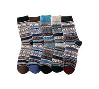 LostSocks 5 Pairs Nordic Winter Soft Warm Wool Ethnic Style Socks UK 4-8 … (UK, Numeric, 4, 8, Regular, Regular, Kari)