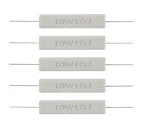 Losueeun 1.0 Ohm 10W Wirewound Ceramic Cement Resistors Pack of 5
