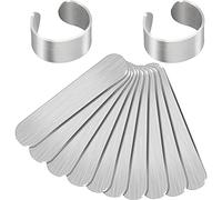 Losueeun 12 Pieces Metal Stamping Blanks Aluminium Rings Blanks 0.47 x 2.24 Bending Blanks Rings Blanks for DIY Jewellery Making