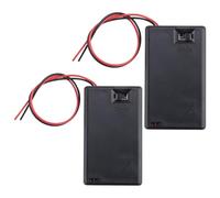 Losueeun 2 Pcs 3 x AAA 4.5V Battery Holder Case Box Wired ON/Off Switch w Cover