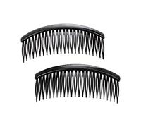 Losueeun 2 Pieces Black Plastic 24 Teeth Hair Comb for Women /
