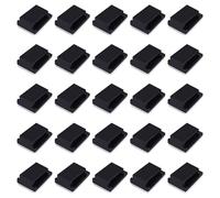 Losueeun 30 x Cable Holder Cable Clip Cable Clamp Self-Adhesive Black
