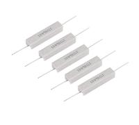 Losueeun 5 Pieces 10 W 50 Ohm 5% Ceramic Cement Power Resistor 10 Watt