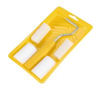 Losueeun 6 Pcs Mini Foam Paint Roller DIY Decoration Kit 2 Small Paint Roller Tray for Wall Painting, Repair