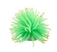 Losueeun Aquarium Decorative Green Silicone Sea Anemones Fish Container Ornament