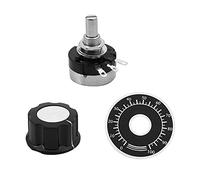 Losueeun Carbon Rotary Potentiometer with Diameter with Button, RV24YN 20S B103 10K Ohm