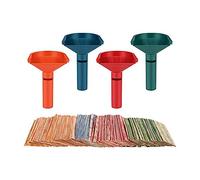 Losueeun Coin Sorter with Coin Sleeves, 150 Pieces Coin Roll Packaging, Various Plastic Coin Counter Tubes, As Pictured, for All Coins