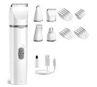 Losueeun Dog Hair Clippers Grooming for Nail Grinder, 4-In-1 Cordless Electric Trimmer Low Noise USB Rechargeable Pet Clippers Easy Install Easy to Use