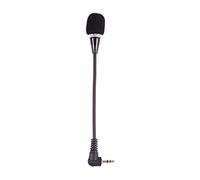 Losueeun Flexible 3.5mm Jack Mini Microphone Microphone for PC Laptop Desktop Skype Black