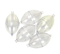 Losueeun Pack of 5 Fishing Clear Floats Slip Strike Indicator Oval Float Spinner Bubble Float Fishing Outdoor Parts