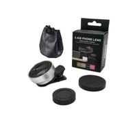 Losueeun Phone Camera Lens 0.45x Ultra Wide Angle + 12.5x Macro Lens Universal Clip-On Camera Lens for Most Smartphones Silver