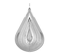 Losueeun , Water Drop Shaped Wind Chime with 3D Flowing Light Effect for Outdoor Garden