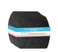 LOSUIN 7 Pack Thicker Carbon Filter Compatible with Petmate Booda Clean Step,Cat Litter Box Filter,Activated Carbon Coconut Filters for Absorbs Litter Box Odors,6.10"*5.91"*0.4"