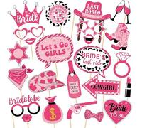 Losuya 25pcs Cowgirl Bachelorette Photo Props Lets Go Girls Bachelorette Photo Booth Props for Cowgirl Bachelorette Party Supplies
