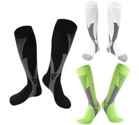 Losvcbcx 2/3 Pair Compression Socks Women & Men Compression Stockings 20-30mmHg Support Socks Knee High Cushioned Graduated Support Stock