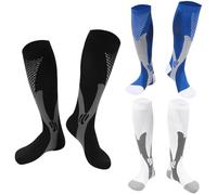 Losvcbcx 2/3 Pair Compression Socks Women & Men Compression Stockings 20-30mmHg Support Socks Knee High Cushioned Graduated Support Stock