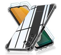 Losvick For Samsung Galaxy A13 5G Case with 2 Tempered Glass Screen Protector, Samsung A13 Case Transparent Protective Silicone Shockproof Soft TPU Bumper Cover for Galaxy A13-6.5" - Clear