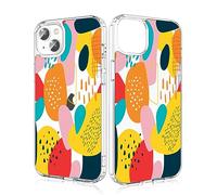 Losvick iPhone 13/14 Case, Color Shapes Hybrid Dual Layer Hard PC + Shockproof TPU Bumper for iPhone 13/14 6.1" - Shapes of Colors