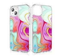 Losvick iPhone 13/14 Case Marble Pattern Hybrid Double Layer Hard Back PC + Shockproof TPU Bumper Cover iPhone 13/14, 6.1 Inch - Marble Pattern