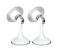 LOSVIP # 2 Pack Door Stop, Door Stop, Door Catch, Rustproof, Heavy Duty Door Holder, Door Stopper for the Bottom of the Door, Self-Adhesive Door Stopper No Drilling (White, One Size)