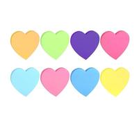 LOSVIP # 240 Sheets Heart Shaped Sticky Notes, 8 Colours, Heart Postal Notes, Cute Self-Adhesive Heart Sticky Note Pads, Colourful Sticky Note Pads for School, Home, Business (Pink, One Size)