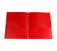 LOSVIP # Plastic Folder with Standard Stationery Folder, 2 Business Card Slots, Heavy Duty School Exams, Document Size, Organiser for Students, Blue (Red, One Size)