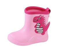 LOSVIP Wellington Boots Children Unisex Boys Girls Short Shaft Non-Slip Waterproof Dinosaur Models EVA Rain Shoes Rain Boots, pink, 12 UK Child