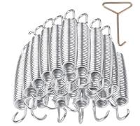 LOSYHU 20Pcs 5.5inch Trampoline Springs, Long-lasting Fitness Trampoline Replacement Springs for 8ft/10ft/12ft/14ft, Heavy-Duty Galvanised Steel Springs Replacement Parts with Puller Tool