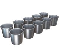 Lot 10 Seamless Metal Votive Candle Molds