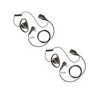 Lot 2 x D Shape/Ring Earpiece Police Security Headset lapel PTT Mic Microphone For 2 Pin Motorola CP040, CP140, GP300 DP1400 2 Way Radio