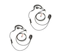 Lot 2 x G-Shape Earpiece Police Security Radio Headset inline PTT Mic Microphone Compatible with 1 Pin Motorola TLKR TALKABOUT COBRA Two Way Radio Walkie Talkie