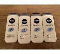 Lot 4x Nivea Men Sensitive 3 in 1 Body Face & Hair Shower Gel 24H Bamboo 250ml