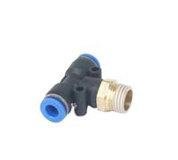LOT 5 1/4" BSPT Male to Fit Tube O/D 6mm Pneumatic Tee 3 Way Push in Connector Union Quick Release Air Fitting Plumbing
