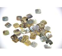 Lot 50 Square Mother of Pearl Shell Sewing Button 12mm HOT