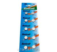 Eunicell Button Batteries AG9/G9/LR45/LR936/SR936/394 Alkaline Pack of 10
