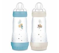 Lot de 2 Biberons - MAM - Easy Start - Anti-colique - 320 ml - Tétine débit 3 - Océan + Sable