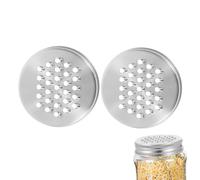 Lot de 2 Couvercles Râpe pour Bocal en Acier Inoxydable 304 - Râpe à Fromage et Légumes pour Ouverture Standard (70 mm) - Zesteur Durable et Sûr pour la Cuisine - Compatible Pots Regular Mouth